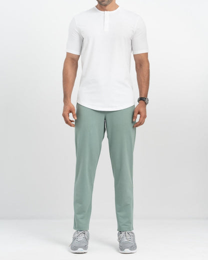 Terry Cotton Joggers-Green Moon
