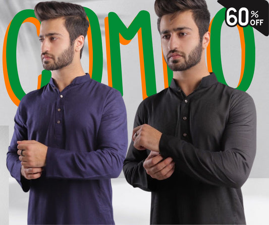 Men Solid Panjabi combo