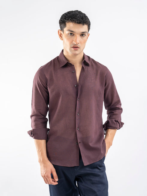 Khadi Maroon color premium Shirt.
