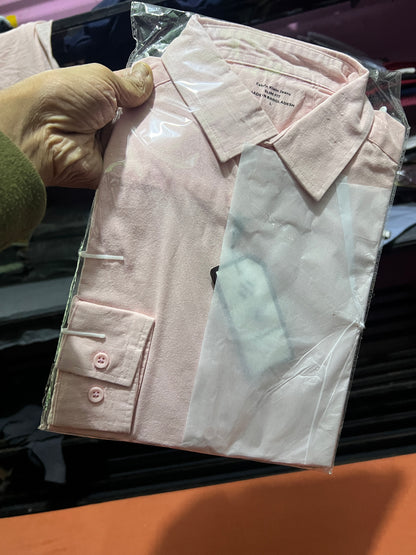 Pink Airy Tissue Blended Shirt.