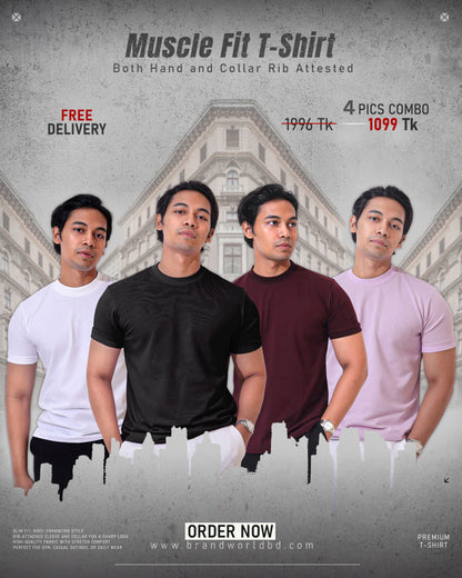 Muscle T shirt- 4 pcs