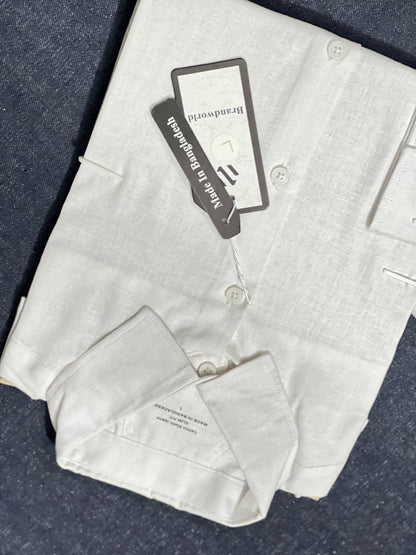 Khadi white premium Shirt.