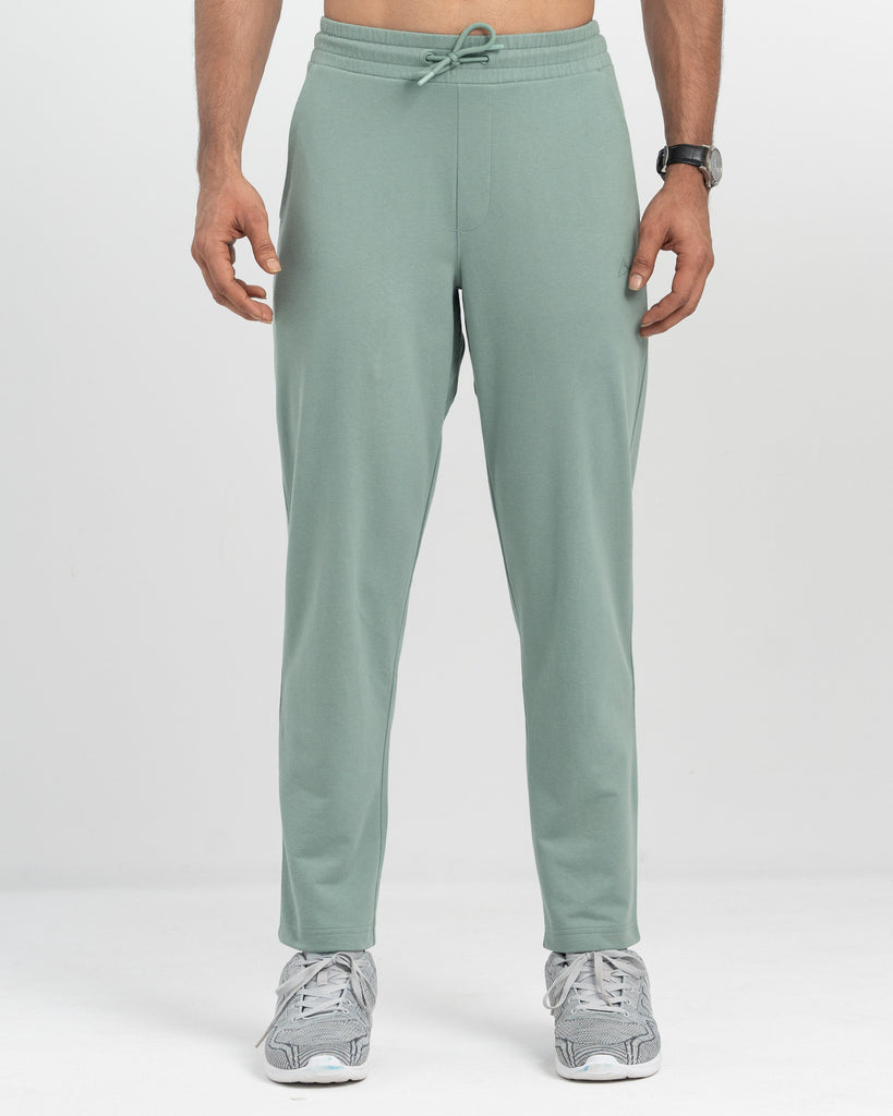 Terry Cotton Joggers-Green Moon