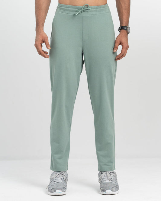Terry Cotton Joggers-Green Moon