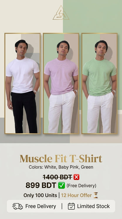 Muscle T shirt- 3 pcs(new)