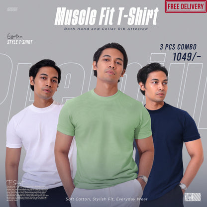 Muscle T shirt- 3 pcs (WBG)