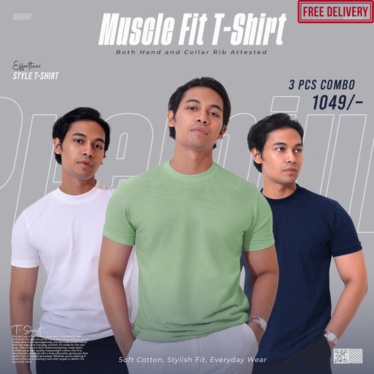 Muscle T shirt- 3 pcs (WBG)