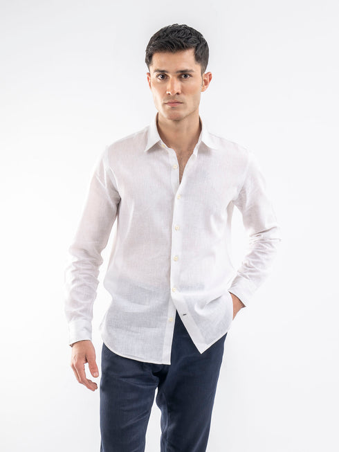 Khadi white premium Shirt.